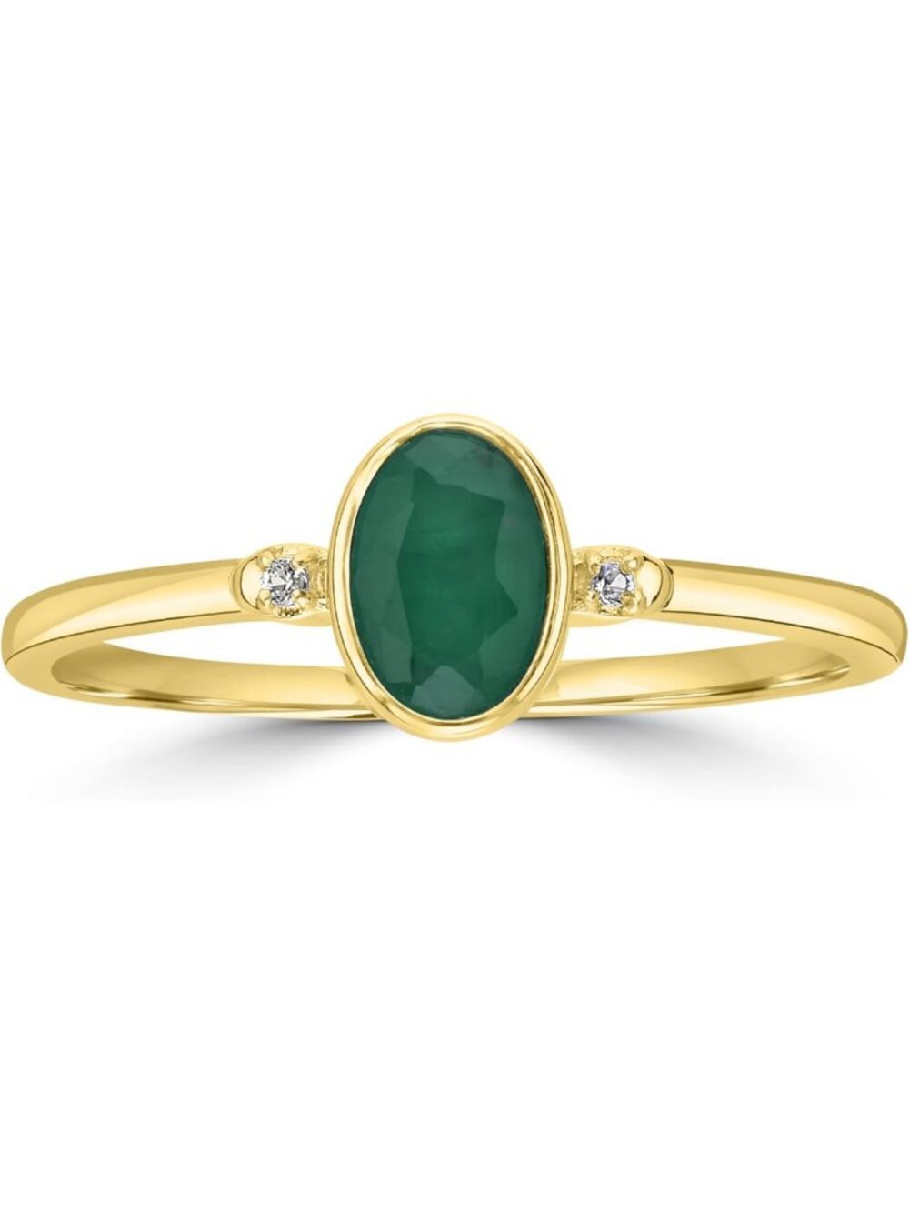Genuine Gemstone Stackable Oval Ring in Sterling Silver - Elegant & Versatile